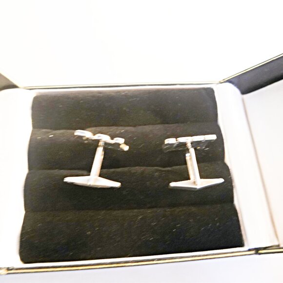 Sterling Silver Stock market cuff links buy  sell high - Picture 2 of 3